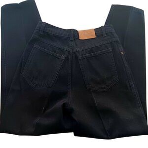 Vintage Women's Jeans 10 28x29 Lizwear Black High-Waist Relaxed Fit Denim Jeans